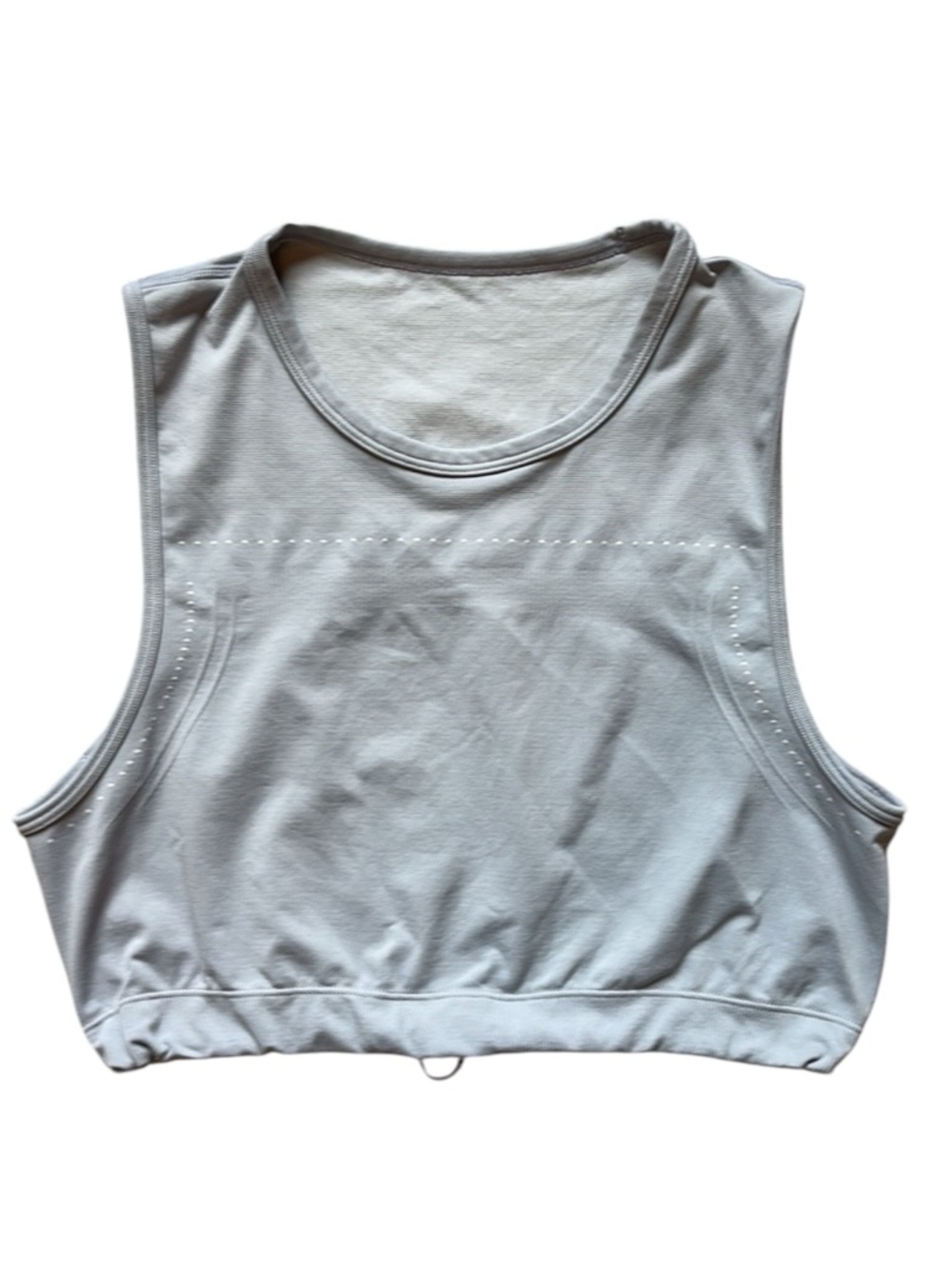 Grey Sleeveless Women's Active Crop Top